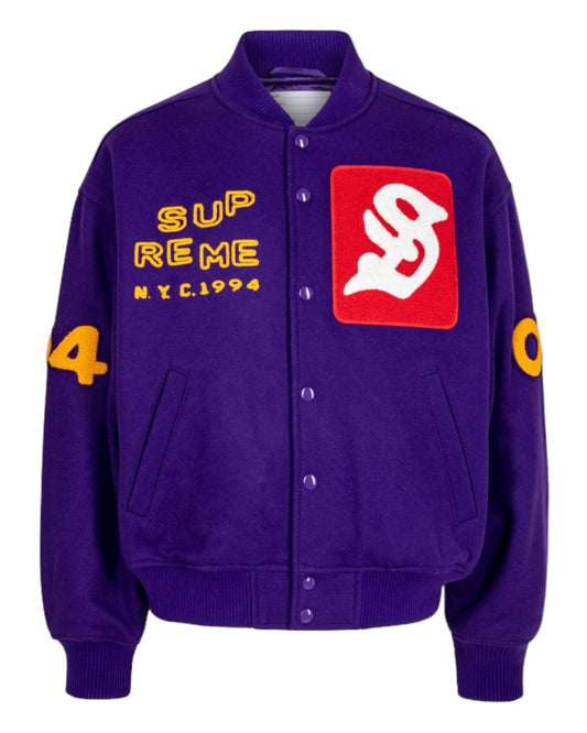 Tourist Varsity Jacket-Purple